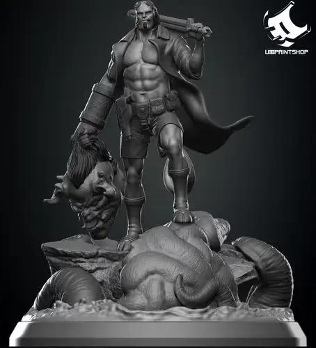 Figura Hellboy Archivo STL para Impresion 3D