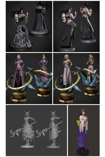 Final Fantasy 02 X4 Archivos Stl Para Impresión 3d