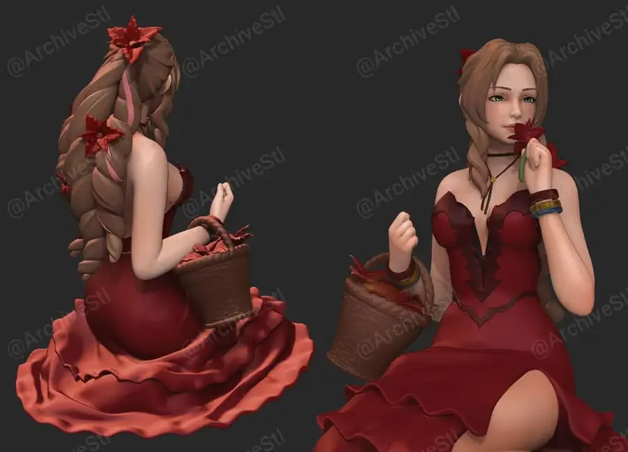 Final Fantasy Aerith Archivo Stl Para Impresion 3D
