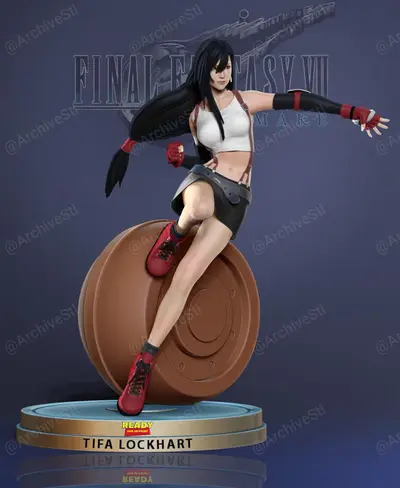 Final Fantasy Tifa Archivo Stl Obj Para Impresion 3D
