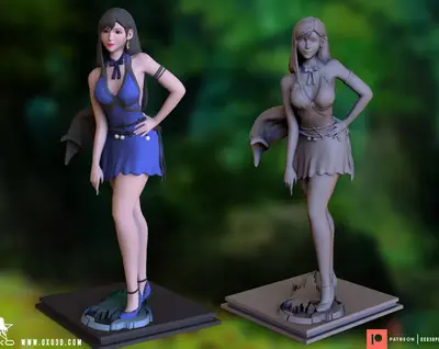 Final Fantasy Tifa Archivo Stl Para Impresion 3D