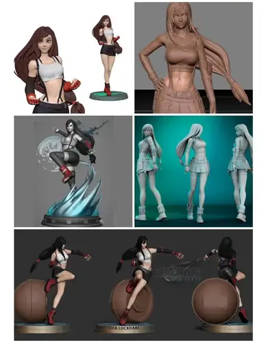 Final Fantasy Tifa X5 Archivos Stl Para Impresión 3d