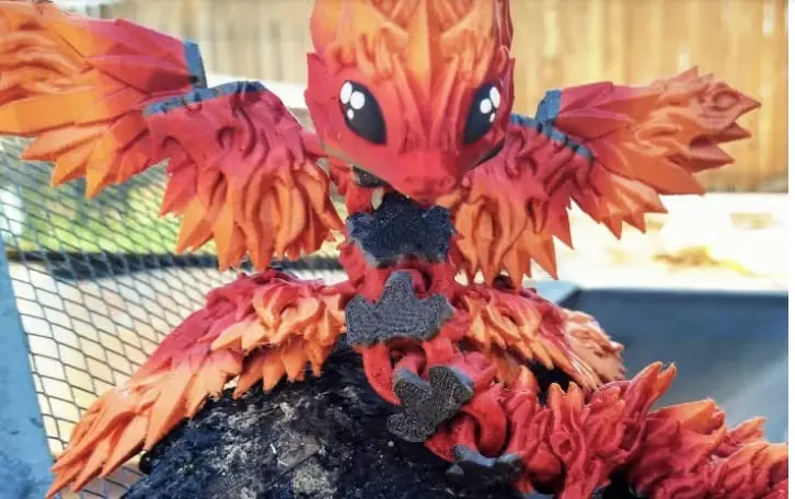 Fire Dragon Sprite Archivo Stl Obj Para Impresion 3D