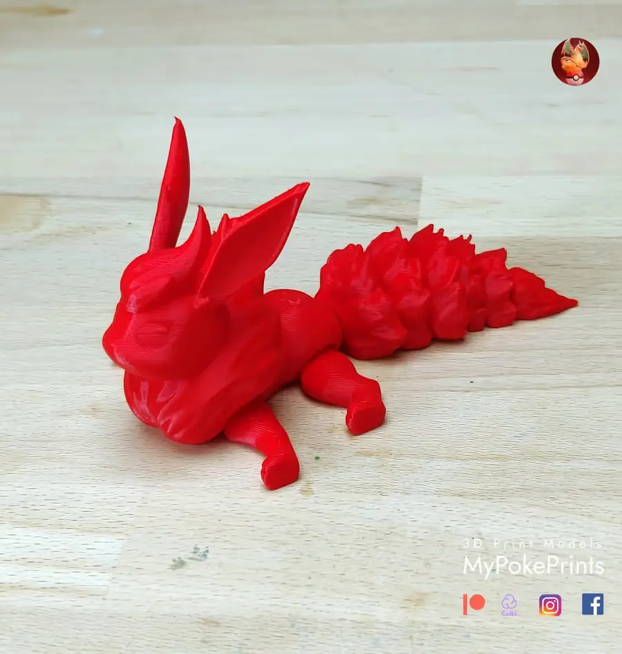 Flareon Archivo STL OBJ para Impresion 3D