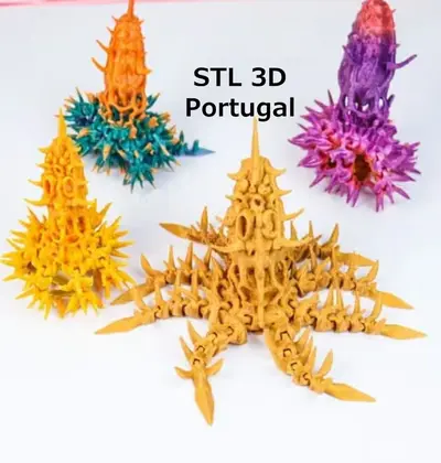 Flexi Alien Pulpo Archivo Stl Obj Para Impresion 3D