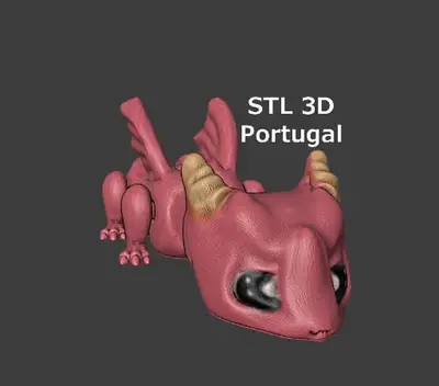 Flexi Anime Dragon Archivo Stl Obj Para Impresion 3D