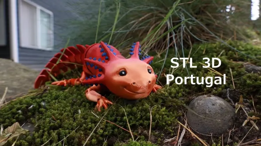 Flexi Axolotl Archivo STL OBJ para Impresion 3D
