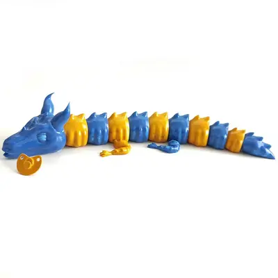 Flexi Ba Rhino Dragon Archivo STL OBJ para Impresion 3D
