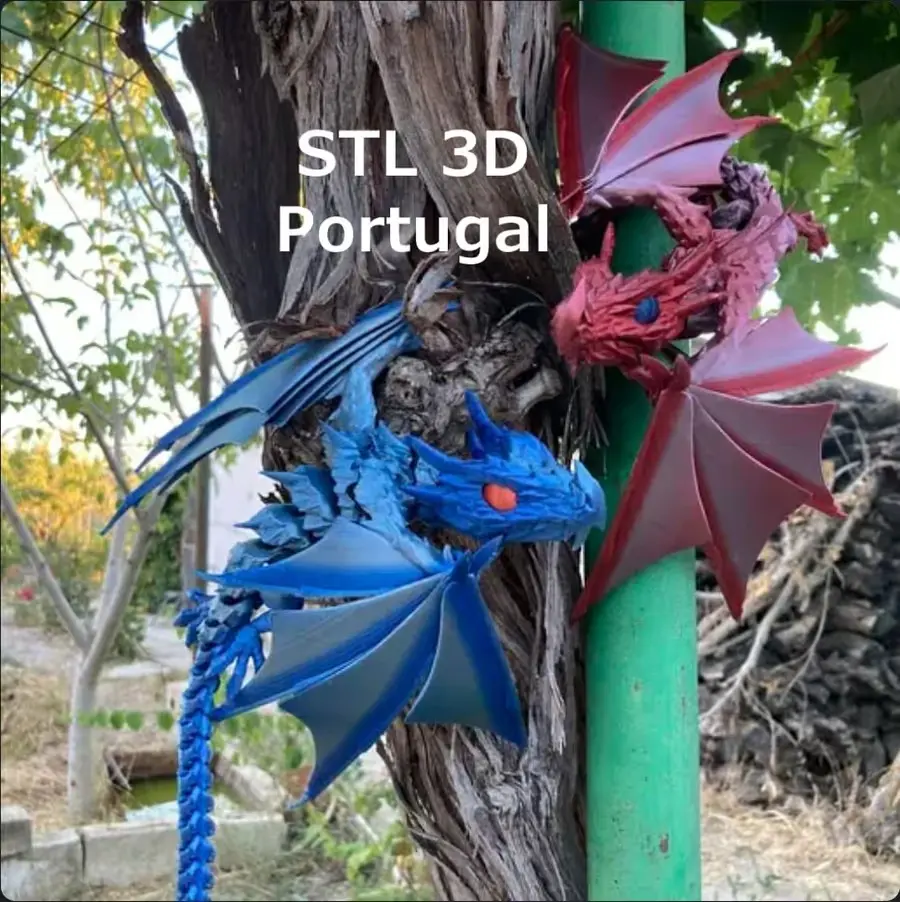 Flexi Biting Dragon Archivo Stl Obj Para Impresion 3D