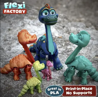 Flexi Braquiosaurio Dinosaurio Archivo STL para Impresion 3D