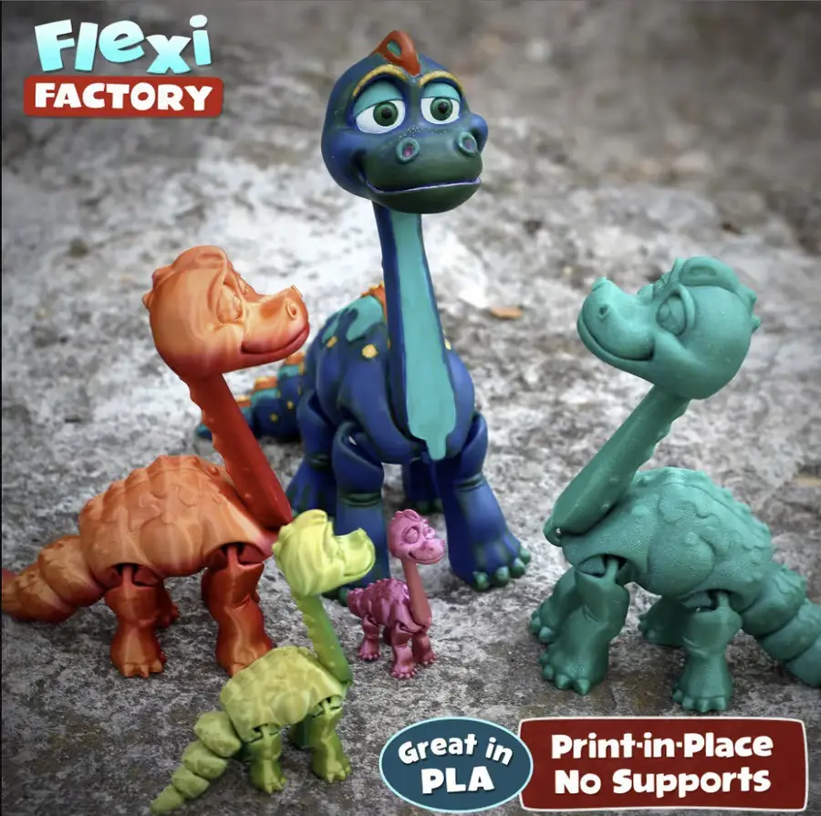 Flexi Braquiosaurio Dinosaurio Archivo STL para Impresion 3D