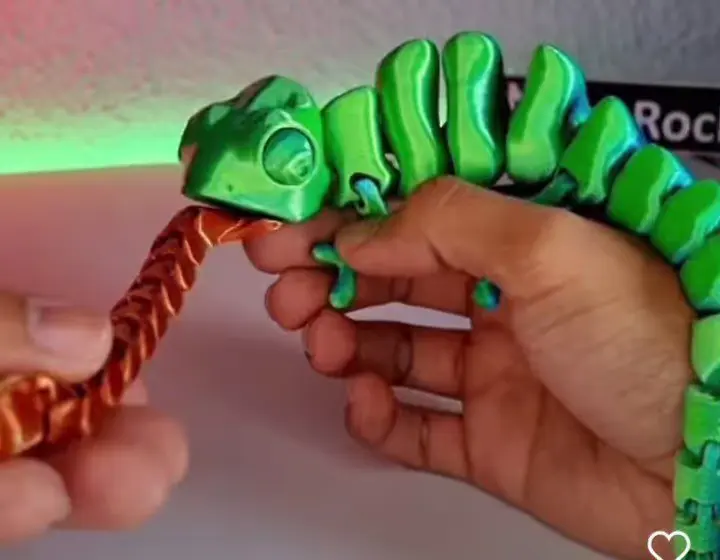 Flexi Camaleon Archivo Stl Obj Para Impresion 3D