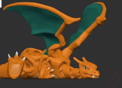 Flexi Charizard Archivo Stl Obj Para Impresion 3D