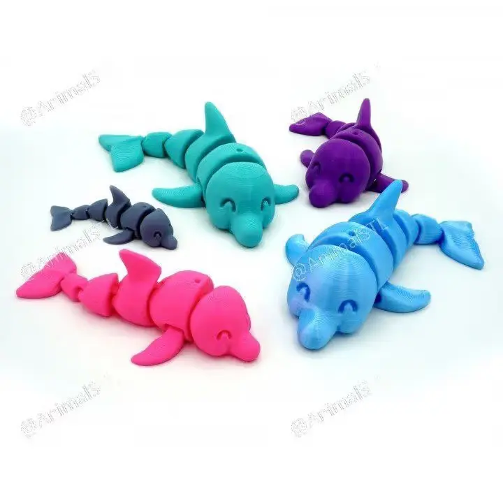 Flexi Dolphin Archivo Stl Obj Para Impresion 3D