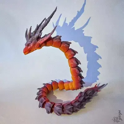 Flexi Dragon Aprendiz Archivo Stl Obj Para Impresion 3D