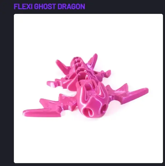 Flexi Dragon Fantasma Archivo STL OBJ para Impresion 3D