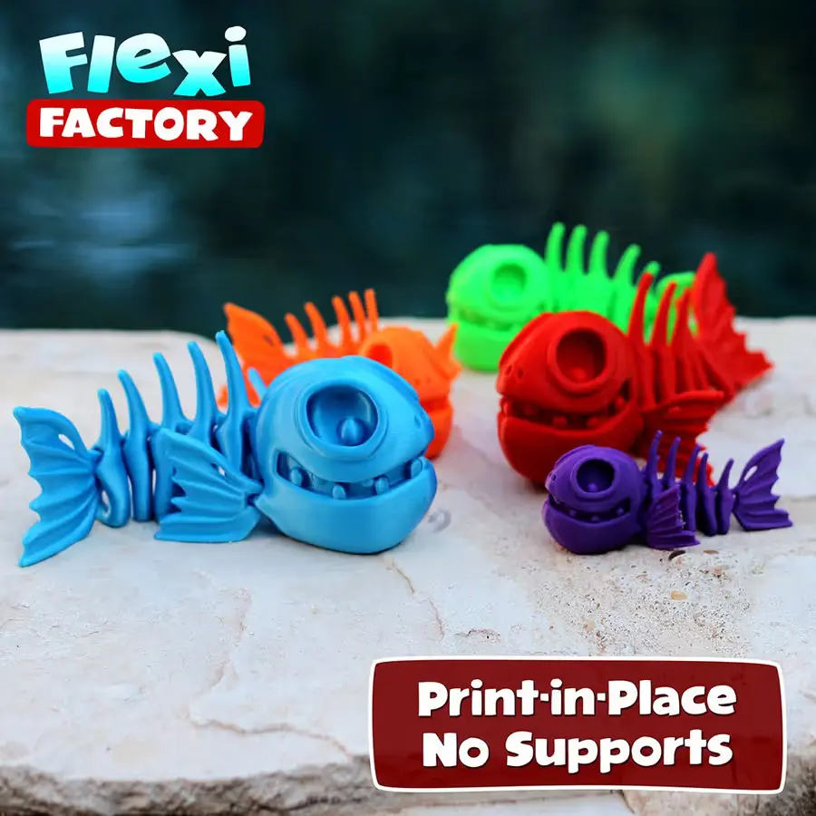 Flexi Fish Archivo Stl Obj Para Impresion 3D
