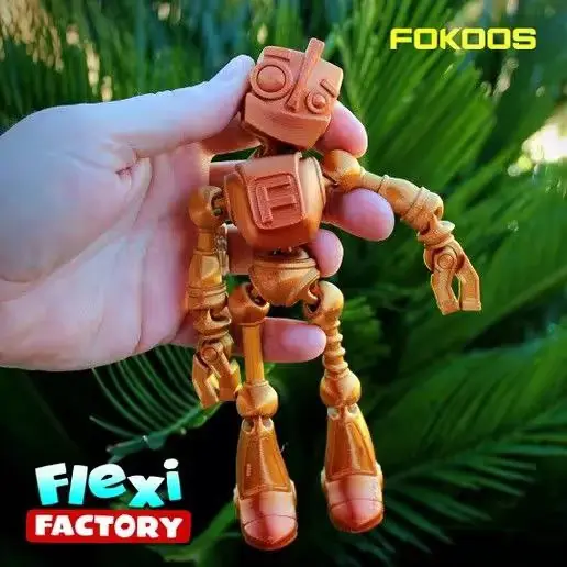 Flexi Fokobot Archivo Stl Obj Para Impresion 3D