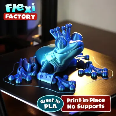 Flexi Frog Prince Archivo Stl Obj Para Impresion 3D