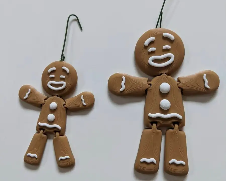 Flexi Gingerbread Man Archivo STL OBJ para Impresion 3D