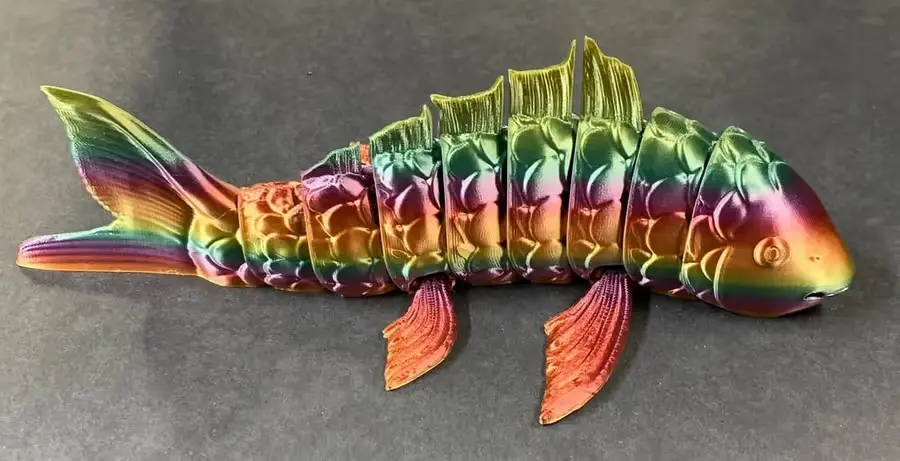 Flexi Koi Pez Archivo STL OBJ para Impresion 3D