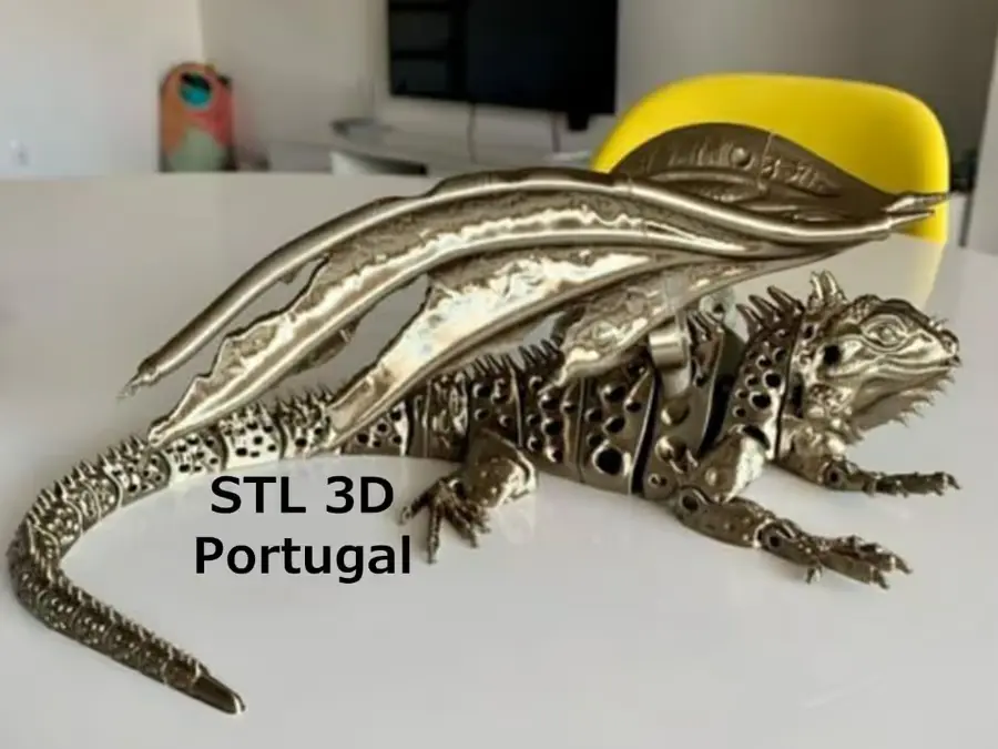 Flexi Martian Iguana Archivo Stl Obj Para Impresion 3D