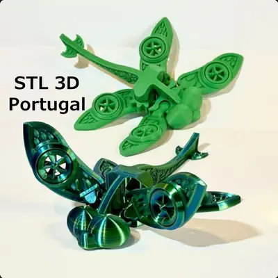Flexi Mech Dragonfly Archivo Stl Obj Para Impresion 3D