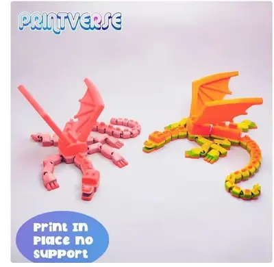 Flexi Minecraft Enrdragon Archivo Stl Obj Para Impresion 3D