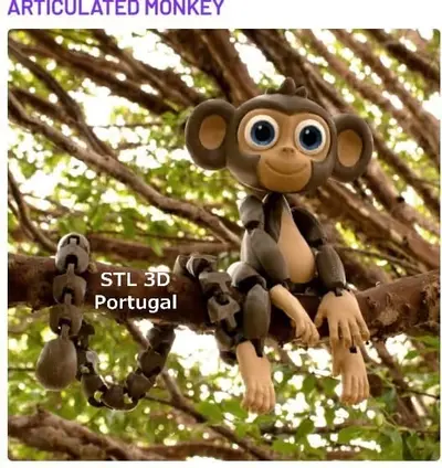 Flexi Monkey Archivo STL OBJ para Impresion 3D