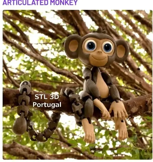 Flexi Monkey Archivo STL OBJ para Impresion 3D
