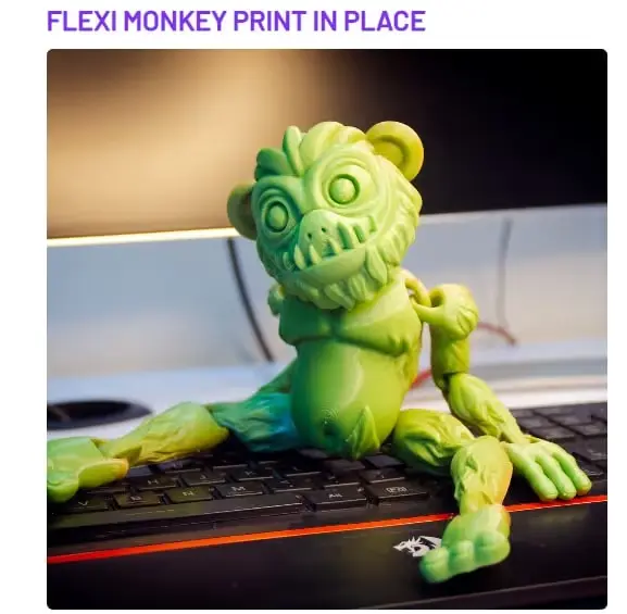 Flexi Monkey Archivo STL OBJ para Impresion 3D