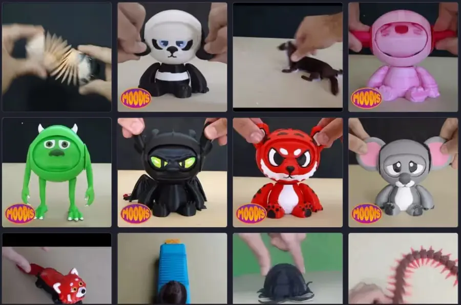 Flexi Moodi Springis Archivo Stl Obj Para Impresion 3D