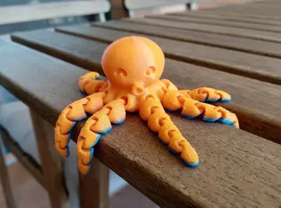 Flexi Octopus Archivo Stl Obj Para Impresion 3D