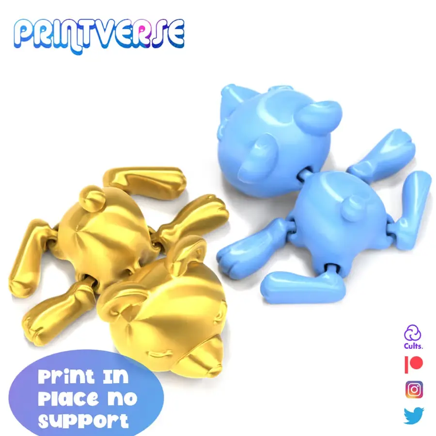 Flexi Osito Teddy Archivo STL OBJ para Impresion 3D