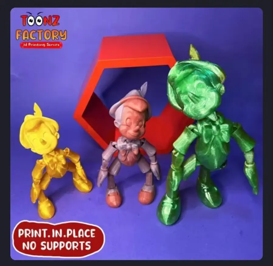 Flexi Pinocho Archivo Stl Obj Para Impresion 3D