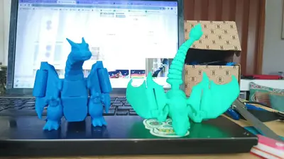 Flexi Pokemon Charizard Archivo Stl Obj Para Impresion 3D