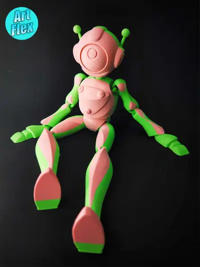 Flexi Robot Toy Archivo STL OBJ para Impresion 3D