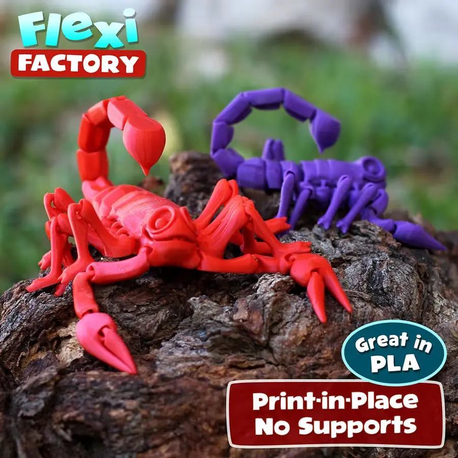 Flexi Scorpion Archivo Stl Obj Para Impresion 3D