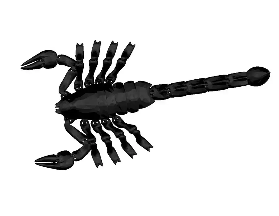 Flexi Scorpion Archivo Stl Obj Para Impresion 3D
