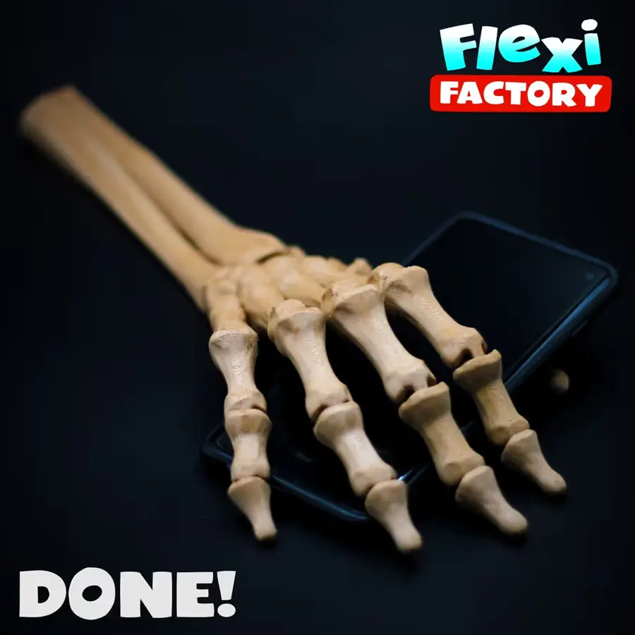 Flexi Skeleton Mano Archivo Stl Obj Para Impresion 3D