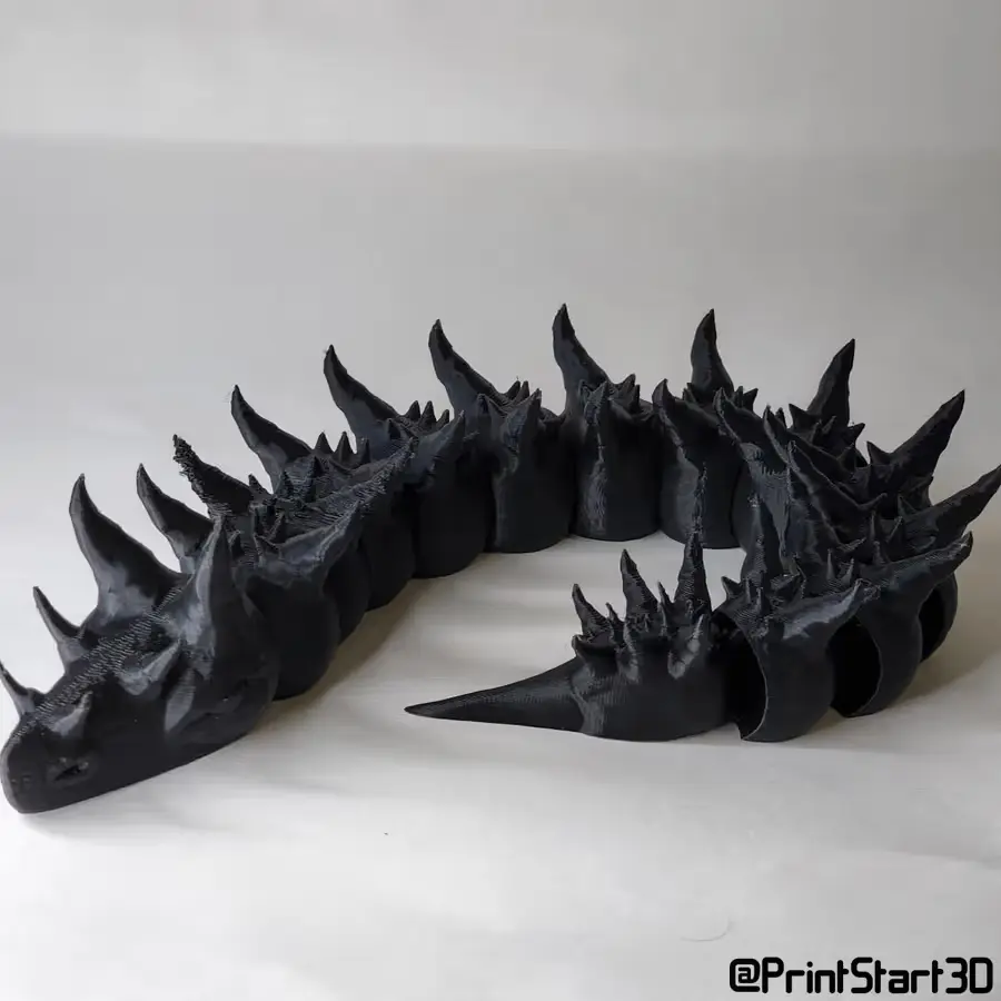Flexi Spikey Serpiente Archivo STL OBJ para Impresion 3D