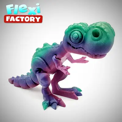 Flexi T Rex Archivo Stl Obj Para Impresion 3D