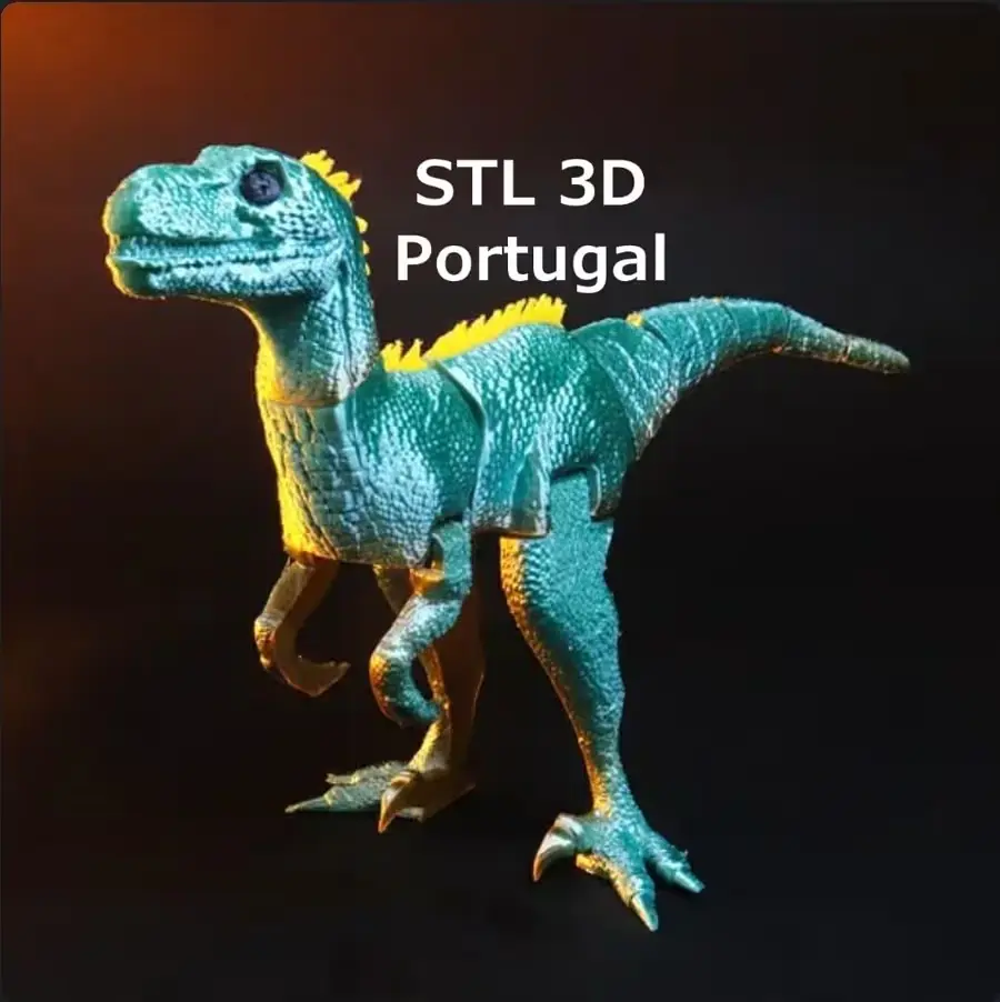 Flexi Velociraptor Archivo Stl Obj Para Impresion 3D