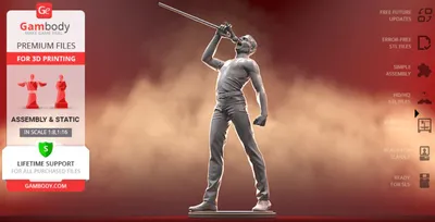 Freddy Mercury Archivo STL Impresión 3D