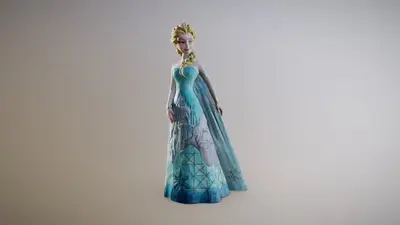 Frozen Elsa Figurine Archivo STL OBJ para Impresion 3D
