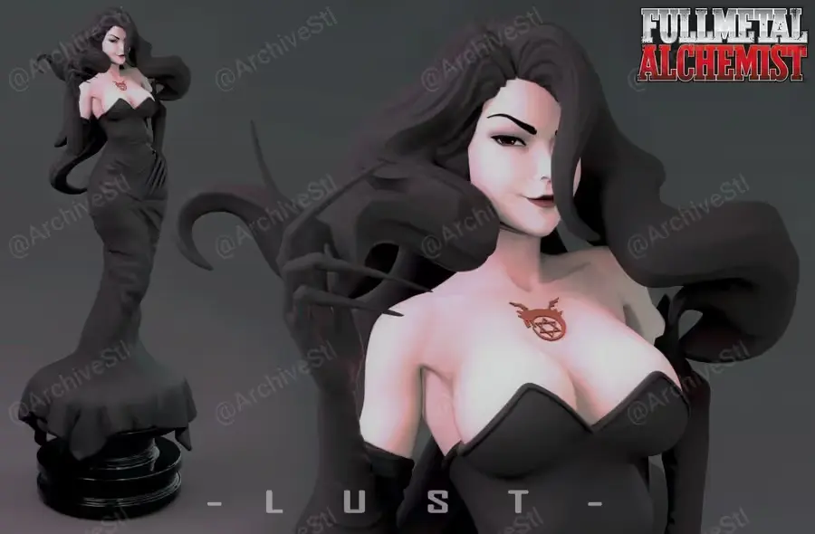 Fullmetal Alchemist Lust Archivo Stl Para Impresion 3D