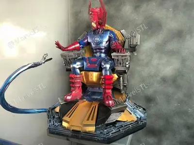 Galactus Con Silver Surfer Archivo Stl Obj Para Impresion 3D