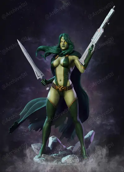 Gamora Guardians Of The Galaxy Archivo STL para Impresion 3D