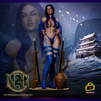 Geisha Psylock Archivo Stl Para Impresion 3D