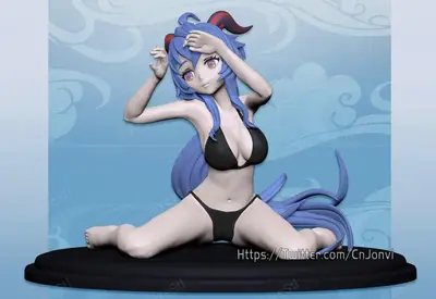 Genshin Ganyu Bikini Archivo Stl Para Impresion 3D